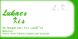 lukacs kis business card